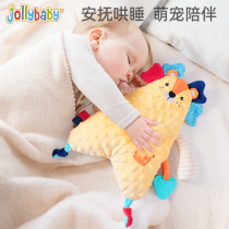 jollybabybaby soothing towel doll coaxing bedsher newborn baby can entrance plush hand puppet toy