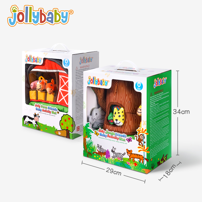 jollybaby婴儿游戏毯宝宝满月礼盒早教玩具0-1岁6个月新生儿礼物 - 图3