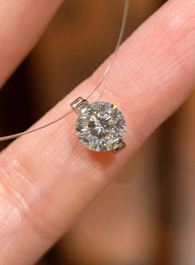 鱼线单钻项链女 轻奢小众设计感锁骨链 简约百搭不掉色锆石吊坠