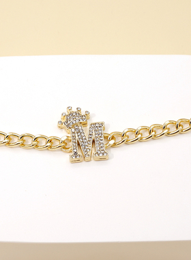 锌合金女士字母项链源头厂家