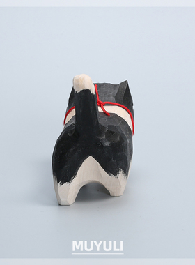 手工木雕猫咪丨办公电脑桌面摆件小猫招财圣诞情人节生日礼物创意