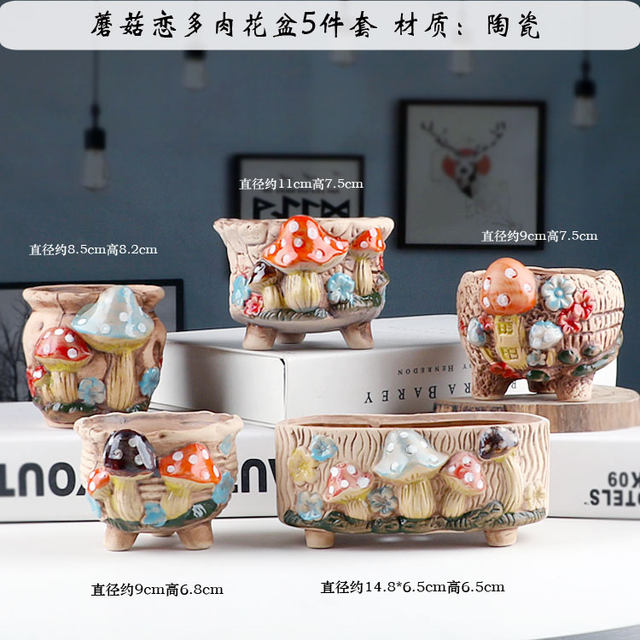 Succulents small flower pots pastoral ceramics special offer