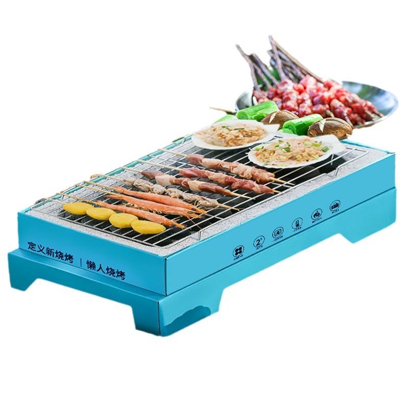 Disposable outdoor portable barbecue grill