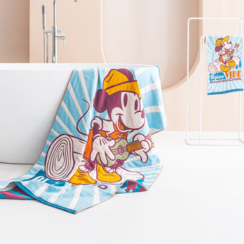 Disney gauze bath towel ແບບກາຕູນພິມພິມຜ້າຂົນຫນູອ່ອນດູດຊຶມ