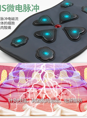 美容院减肥瘦身热敷腰带发热脉冲针灸微电流收腹燃脂暖宫暖腰带