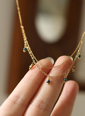 复古项链钛钢百搭十字链女