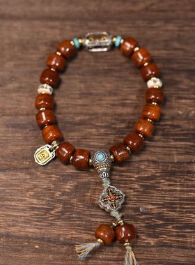 藏式单圈牦牛骨手串民族风包邮到家