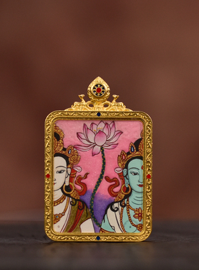 藏式手绘白度母绿度母手绘卡包邮到家