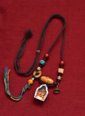 藏传民族风嘎乌盒挂件项链可拉伸调节男女同款