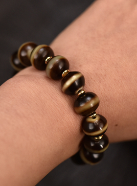黑金算盘珠一线药师单圈手串包邮到家