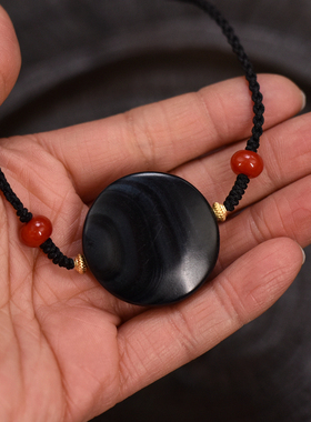 精品蓝沁羊板眼天珠一图一物包邮到家