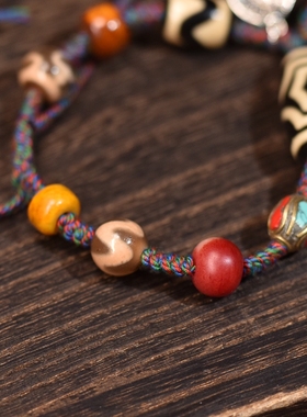 藏式多宝手绳手链搭配驼骨3眼天珠文玩佛珠手串民族风