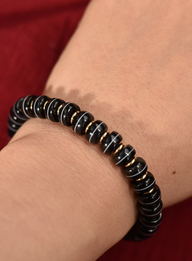 精品黑白扁珠一线药师男女同款