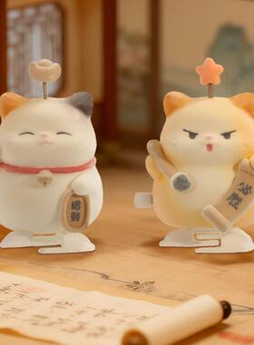 卡通福瑞猫猫行运盲盒摆件装饰品