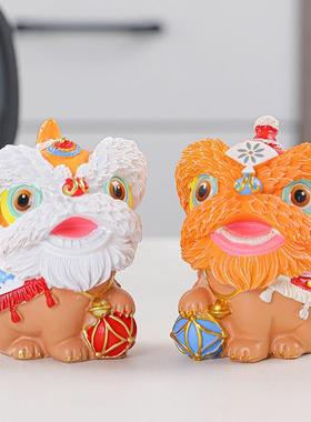 国潮风醒狮摆件高级感小众招财