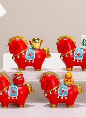 马年吉祥物锦盒装高档国潮马装饰