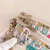 Съемный кошелек, маленькая сумка клатч, ключница, картхолдер, многоцветная барсетка, браслет