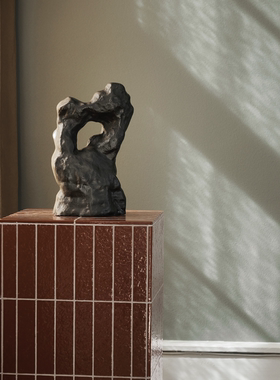 现货Y:CUBE丹麦进口fermLIVING Grotto Piece客厅金属雕塑摆件
