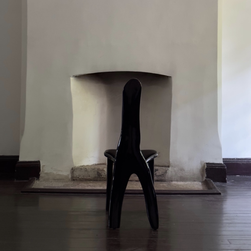 Y:CUBE | kar studio Oracle Chair甲骨文高光黑色艺术餐椅椅子 - 图1