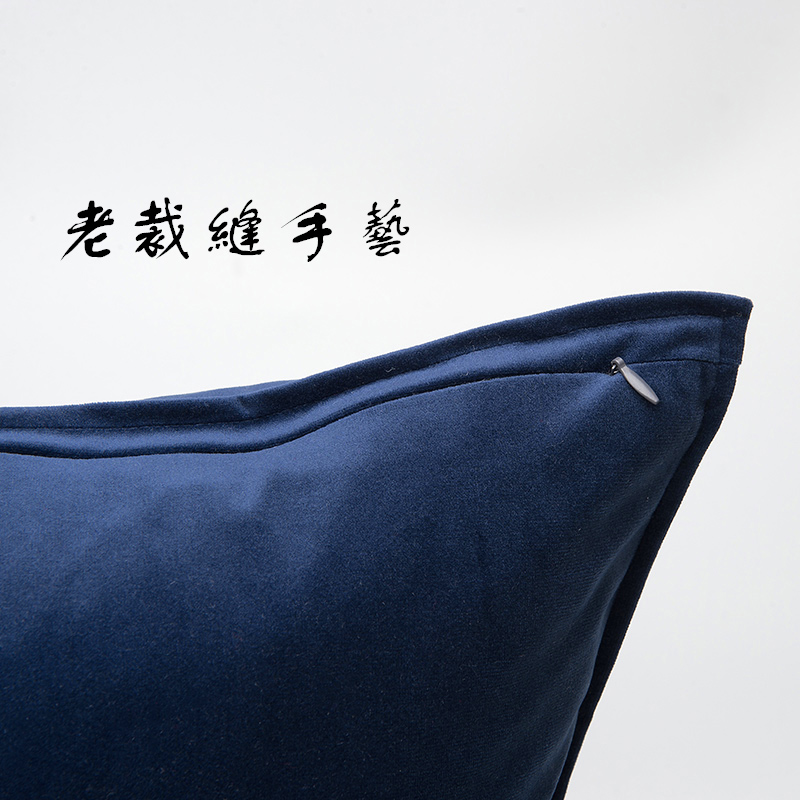 新款北欧纯色绒布靠枕简约现代沙发靠垫床上抱枕靠背垫方枕套 - 图2
