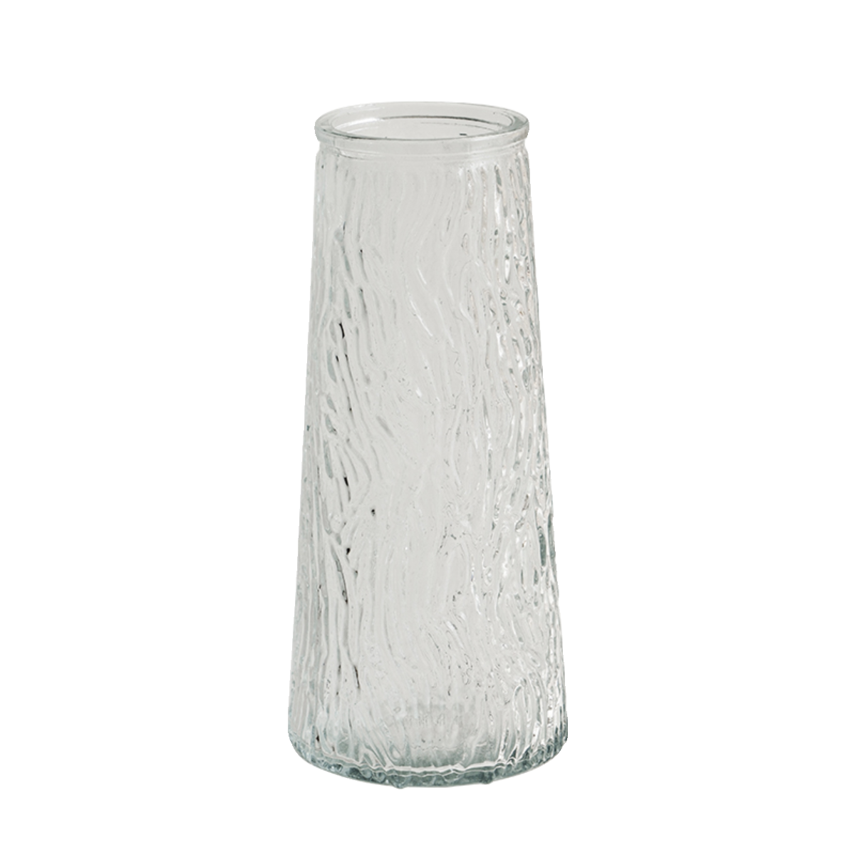 简约冰川纹玻璃花瓶透明水养插花玫瑰百合富贵竹客厅餐桌摆件大号