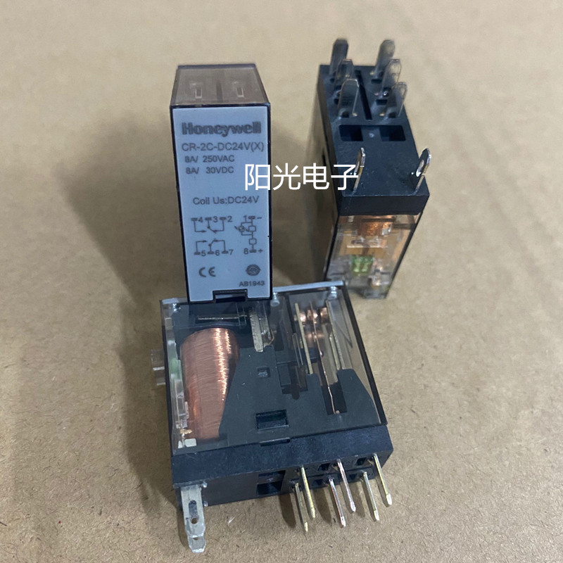 原装霍尼韦尔继电器CR-2C-DC24V（X）八脚 底座PCR-2C-T - 图3