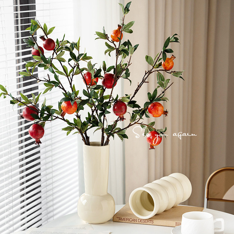 陶瓷花瓶高级感复古黑白色中古水培干花银柳冬青民宿装饰插花摆件,淘宝优惠券,粉丝福利购,淘宝优惠卷