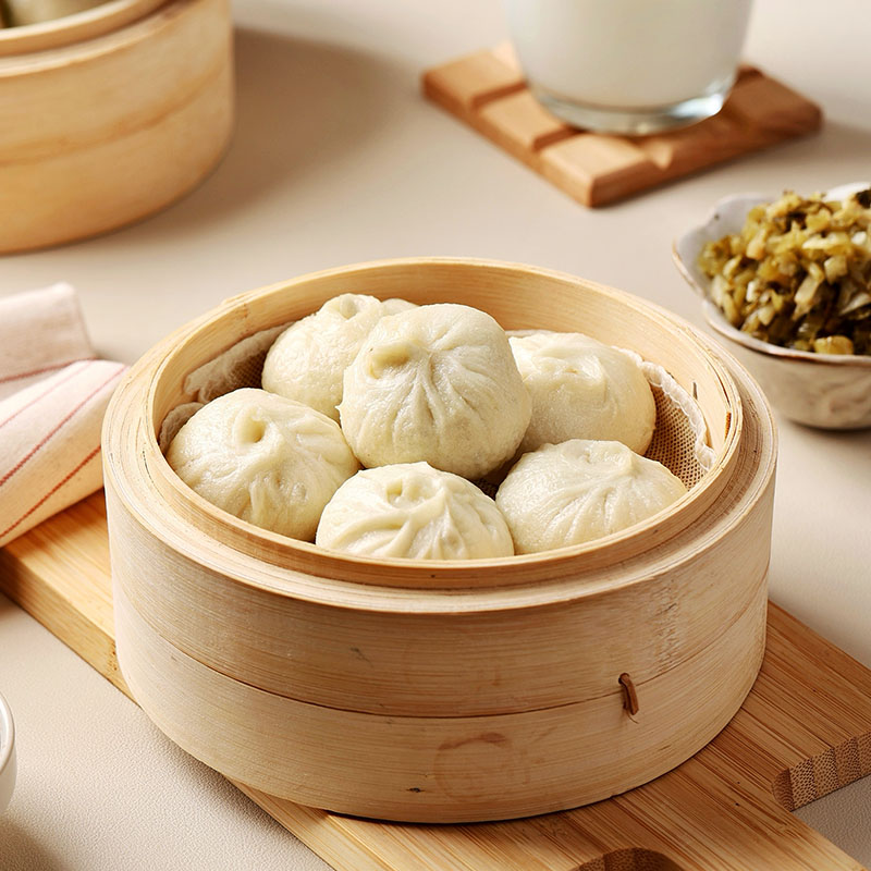 御小笼纯手工老面雪菜笋丝小笼包早饭夜宵速食半成品加热即食