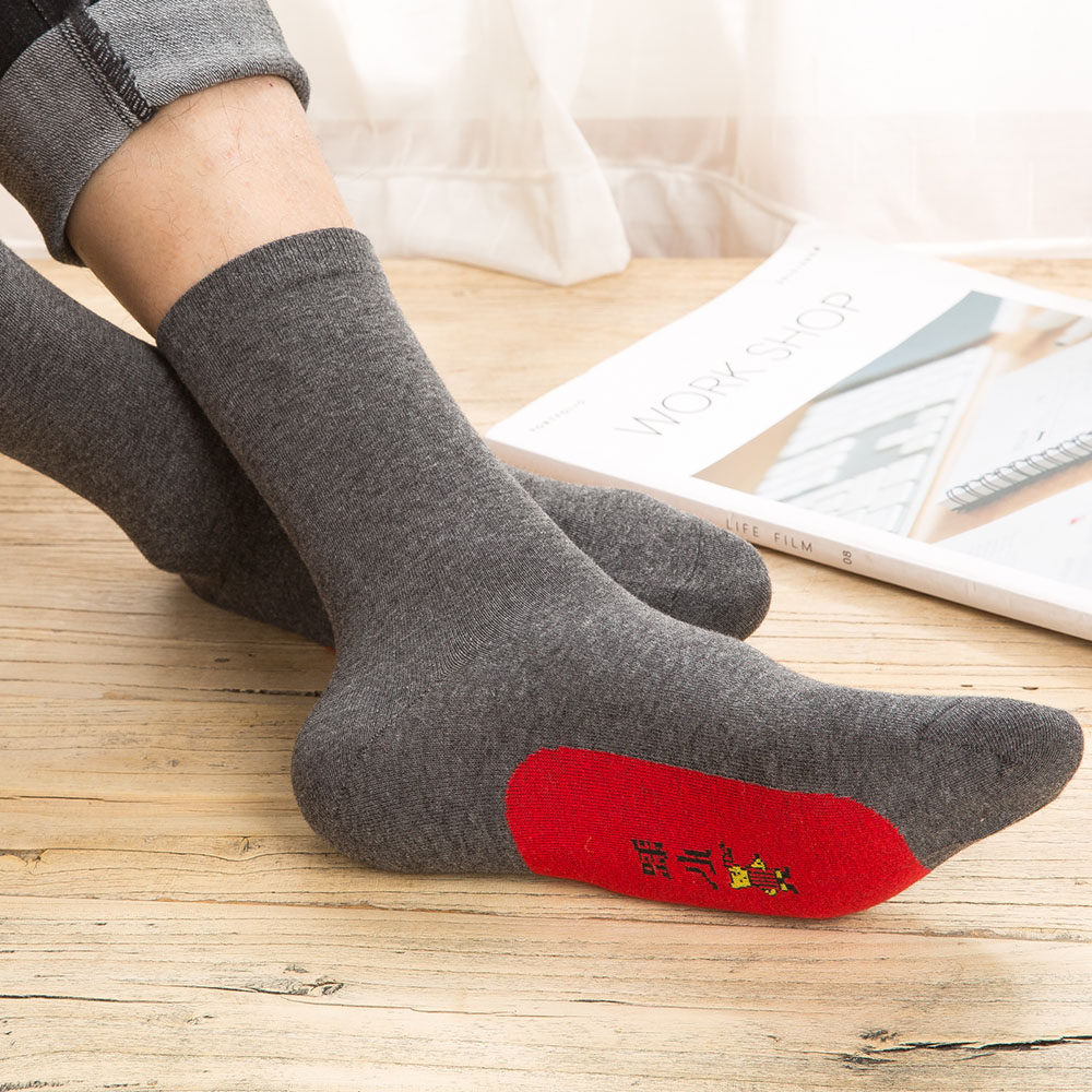 男中筒春秋防臭棉袜商务踩小人袜子 万行短袜/打底袜/丝袜/美腿袜