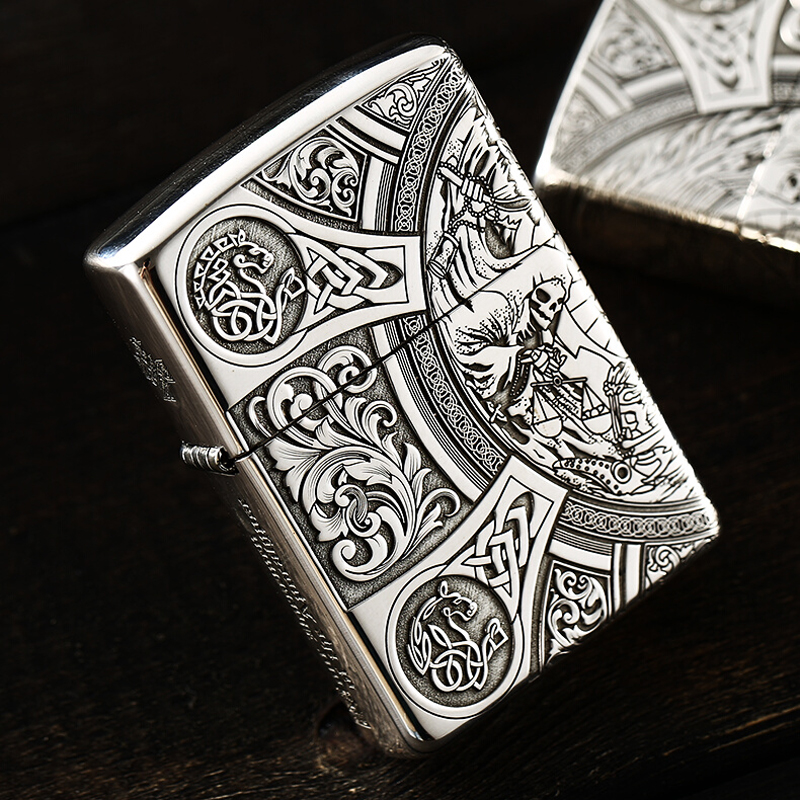 zippo正品防风打火机原装进口芝宝纯银天启四骑士定制刻字男送礼,淘宝优惠券,粉丝福利购,淘宝优惠卷