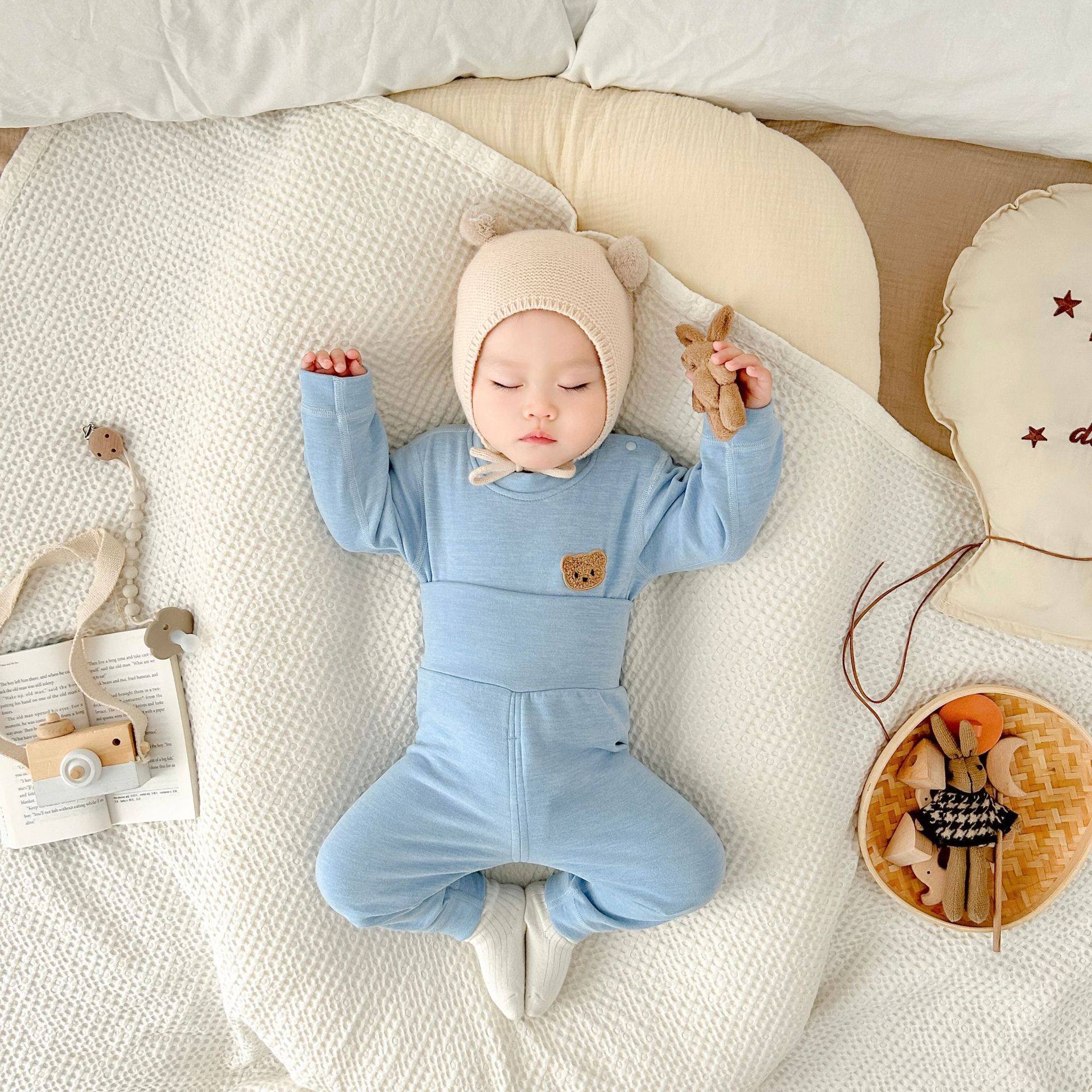 婴儿贴身睡衣秋冬款护肚内衣宝宝内衣羊绒蚕丝分体秋衣套装,淘宝优惠券,粉丝福利购,淘宝优惠卷