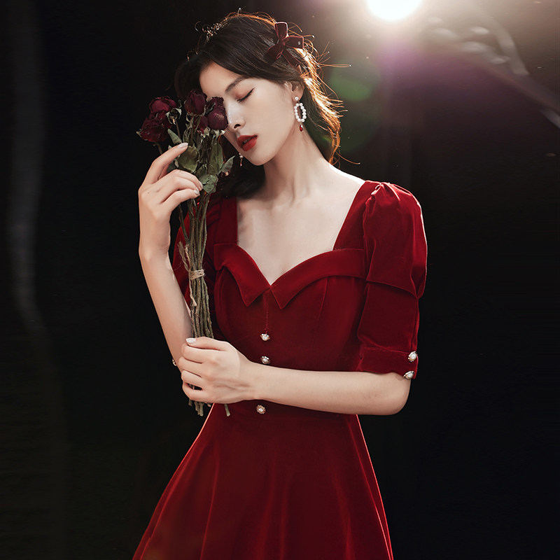 新娘2020新款秋季平时可穿晚礼服 薇绣礼服/晚装