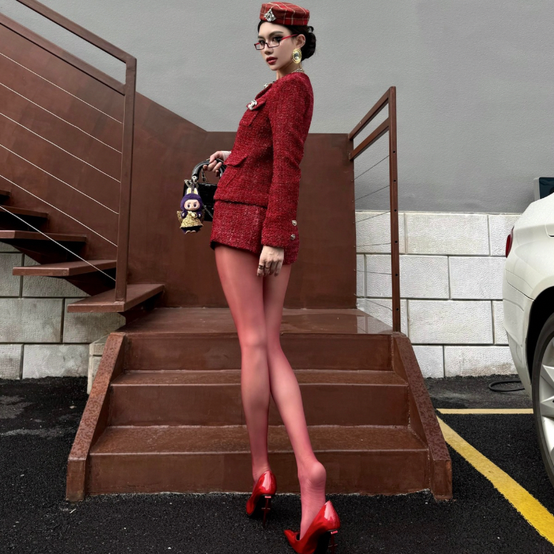 微透红丝袜纯欲防勾丝安可拉红袜子复古打底袜超薄连裤袜性感美腿,淘宝优惠券,粉丝福利购,淘宝优惠卷