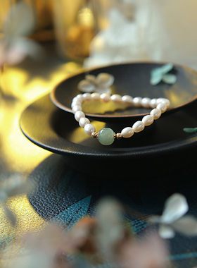 fil天然和田玉珍珠轻奢简约