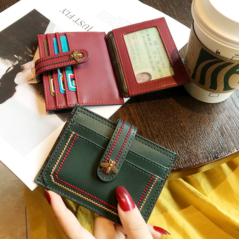 女小巧超薄精致高档防消磁真皮卡包 伊布雅卡包