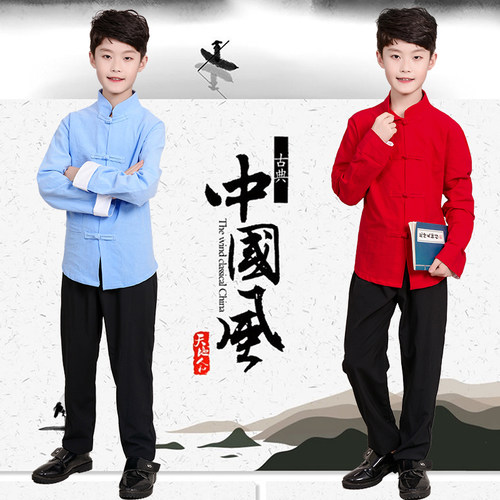 儿童民国五四青年服装六一学生幼儿园毕业朗诵合唱运动会演出服 - 图0