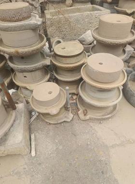 怀旧老物件小石磨推磨石