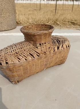 老物件老式渔具竹编渔家风格挂件