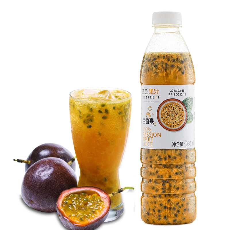 台湾永大百香果汁百香果原汁950ml鲜果榨取冷