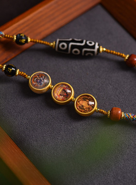 藏式吊坠项链绳纯手工手搓棉编绳唐卡文玩挂件绳子挂绳调节锁骨绳