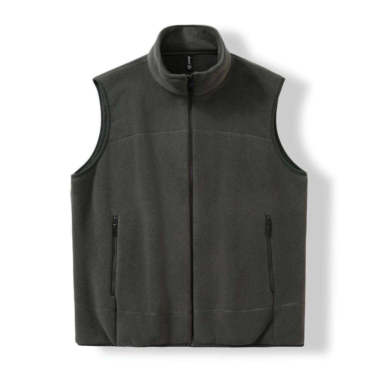 摇粒绒+珊瑚绒！双面绒立领马甲秋冬季男士户外防风加厚保暖背心,淘宝优惠券,粉丝福利购,淘宝优惠卷