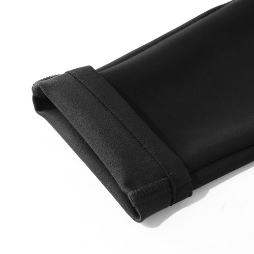 海e柜男装 六维弹力！顺滑易打理保暖抗皱商务黑色休闲裤秋冬厚款 - 图2