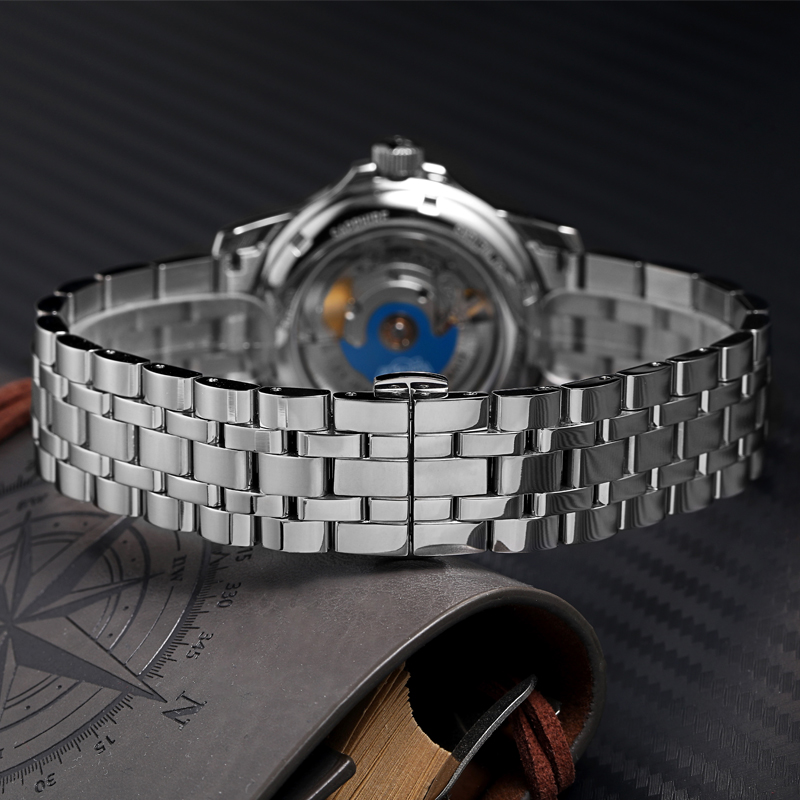 【情人节礼物】Enicar英纳格手表男士双日历夜光时尚自动机械腕表