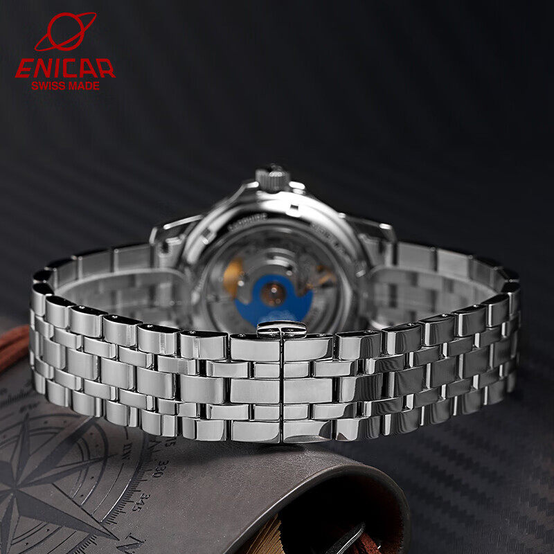 Enicar英纳格全自动机械表蓝牌男士商务手表瑞士腕表168/51/326aA,淘宝优惠券,粉丝福利购,淘宝优惠卷