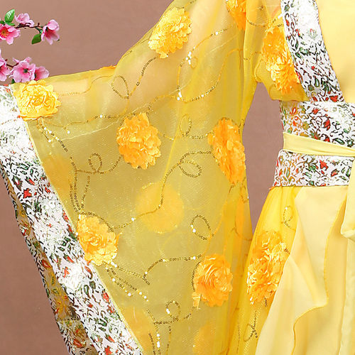 古装贵妃服装女拖尾改良汉服唐朝公主皇后舞台演出服走秀摄影春秋 - 图3