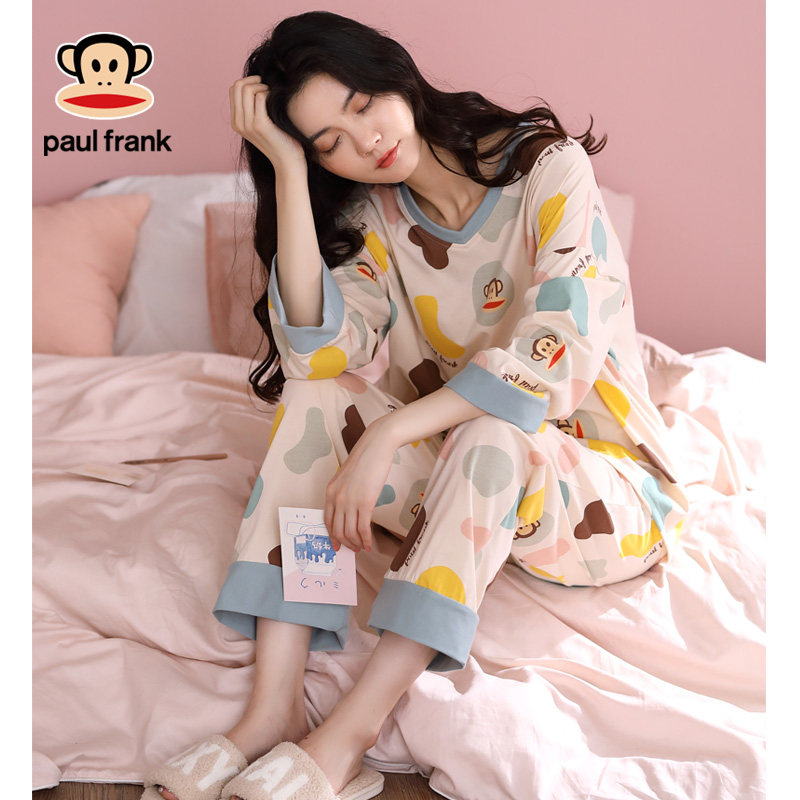 大嘴猴纯棉长袖春秋季可爱日系睡衣 希芙诗睡衣/家居服套装