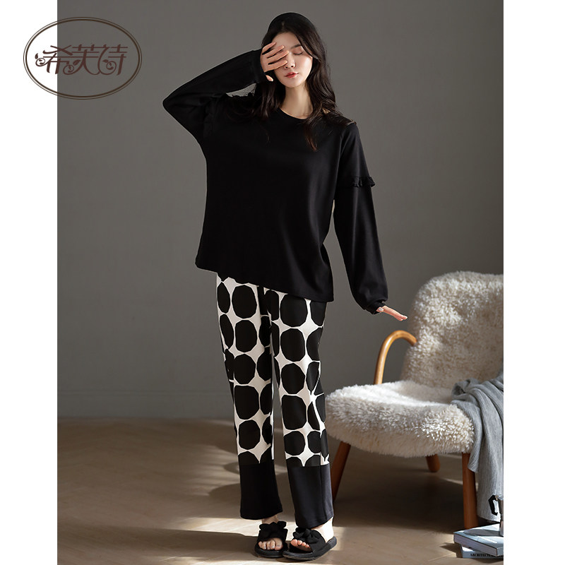 2021年新款春秋款纯棉长袖套装睡衣 希芙诗睡衣/家居服套装