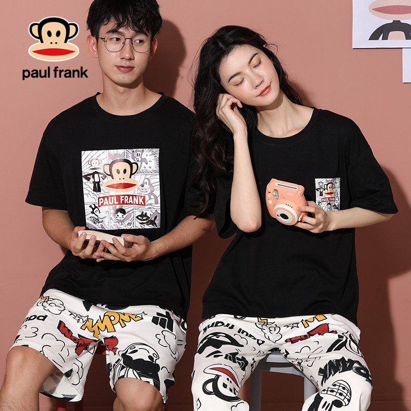 大嘴猴夏季纯棉情侣卡通宽松男睡裙 希芙诗睡衣/家居服套装