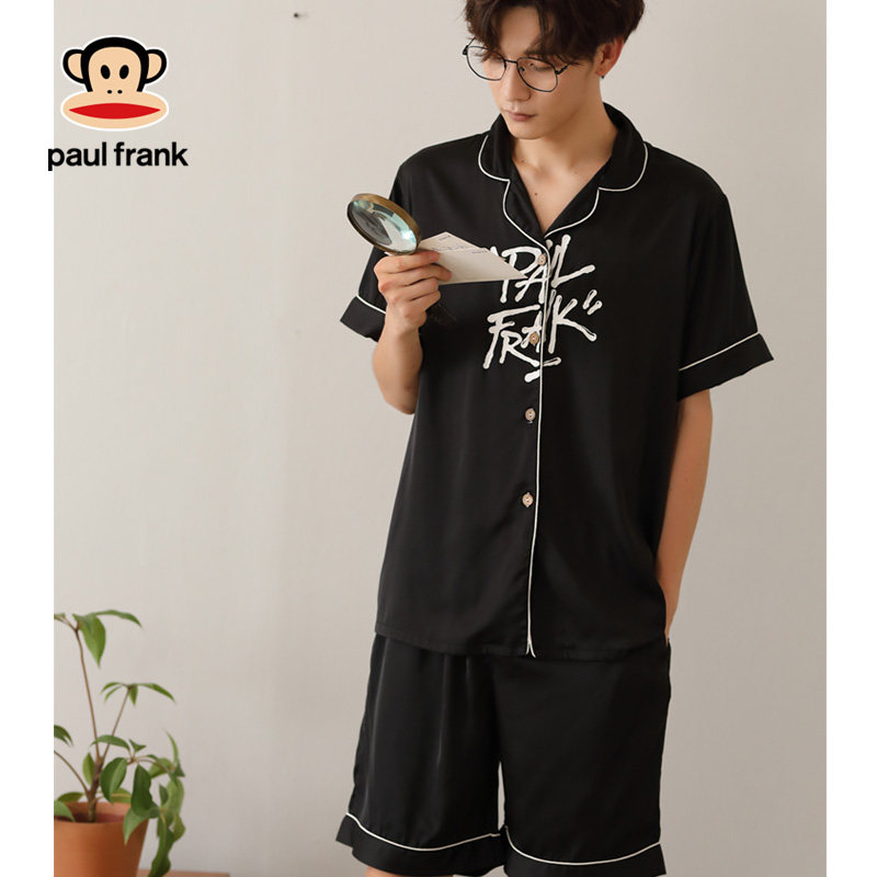 大嘴猴情侣男可外穿仿真丝绸空调服 希芙诗睡衣/家居服套装