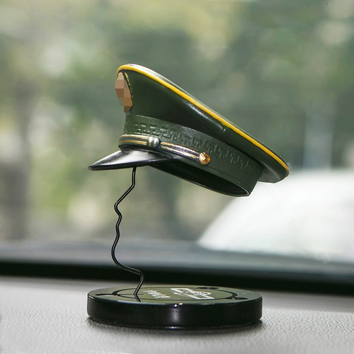 [退伍军人纪念品送老兵战友收藏树脂锌合金帽子汽车摆件办公桌模型]